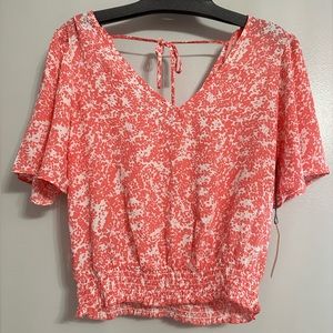 NWT Nine Britton Cidro hot pink smocked